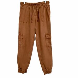 C&C California Brown Jogger Pants Size Medium Relaxed Fit Elastic Drawstring